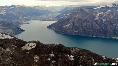 Panorama sulla parte nord del lago d'Iseo