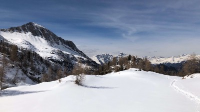Dietro il rifugio Laghi Gemelli