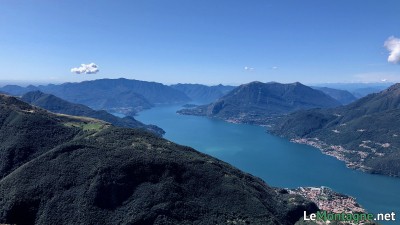 Panorama verso la parte sud del lago di Como