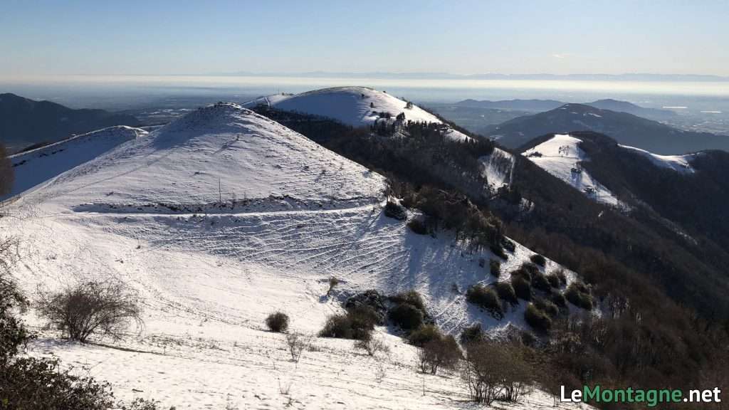dorsale innevata verso la Croce di Predore
