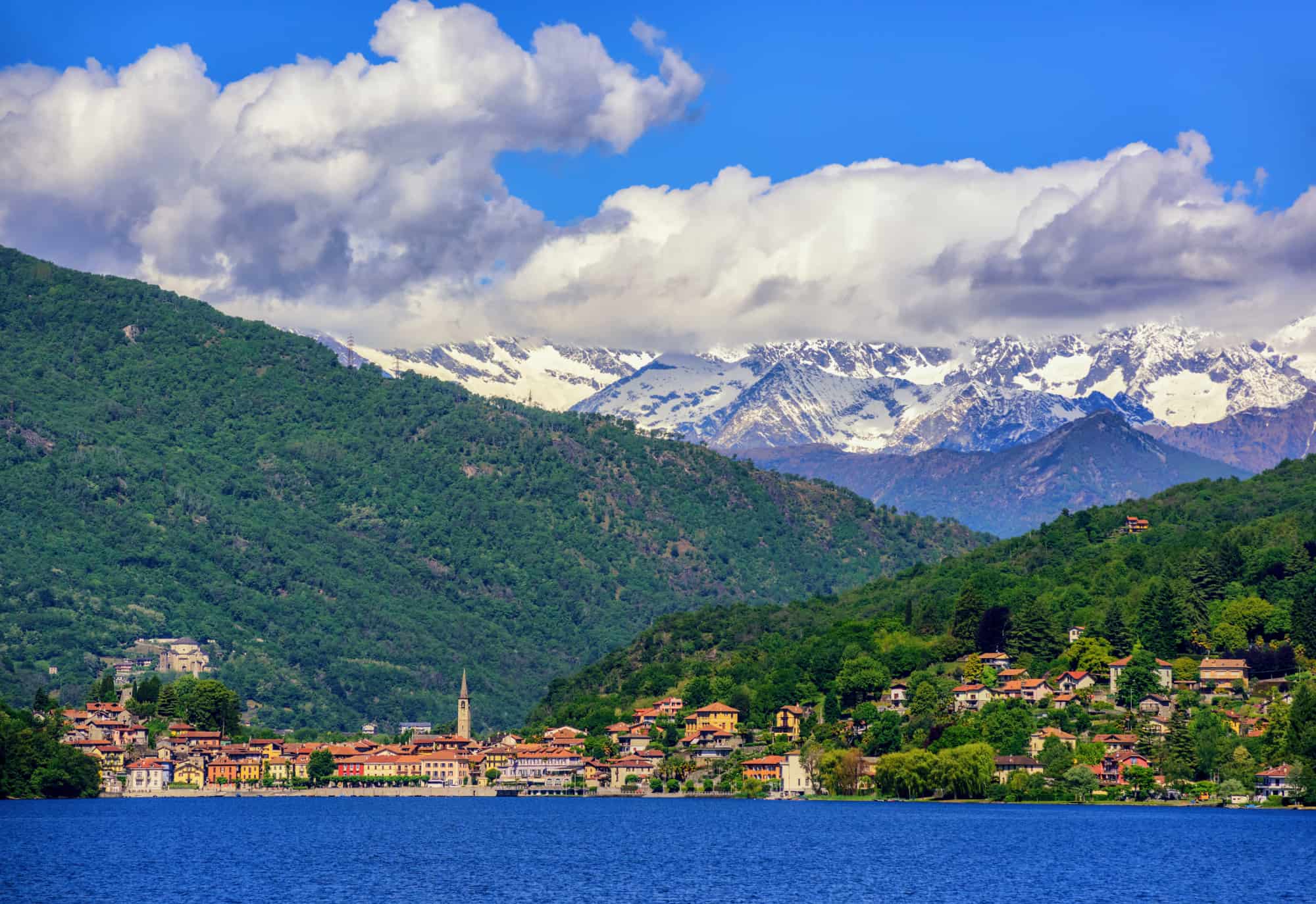 Mergozzo town, Lago Maggiore and Alps, Italy