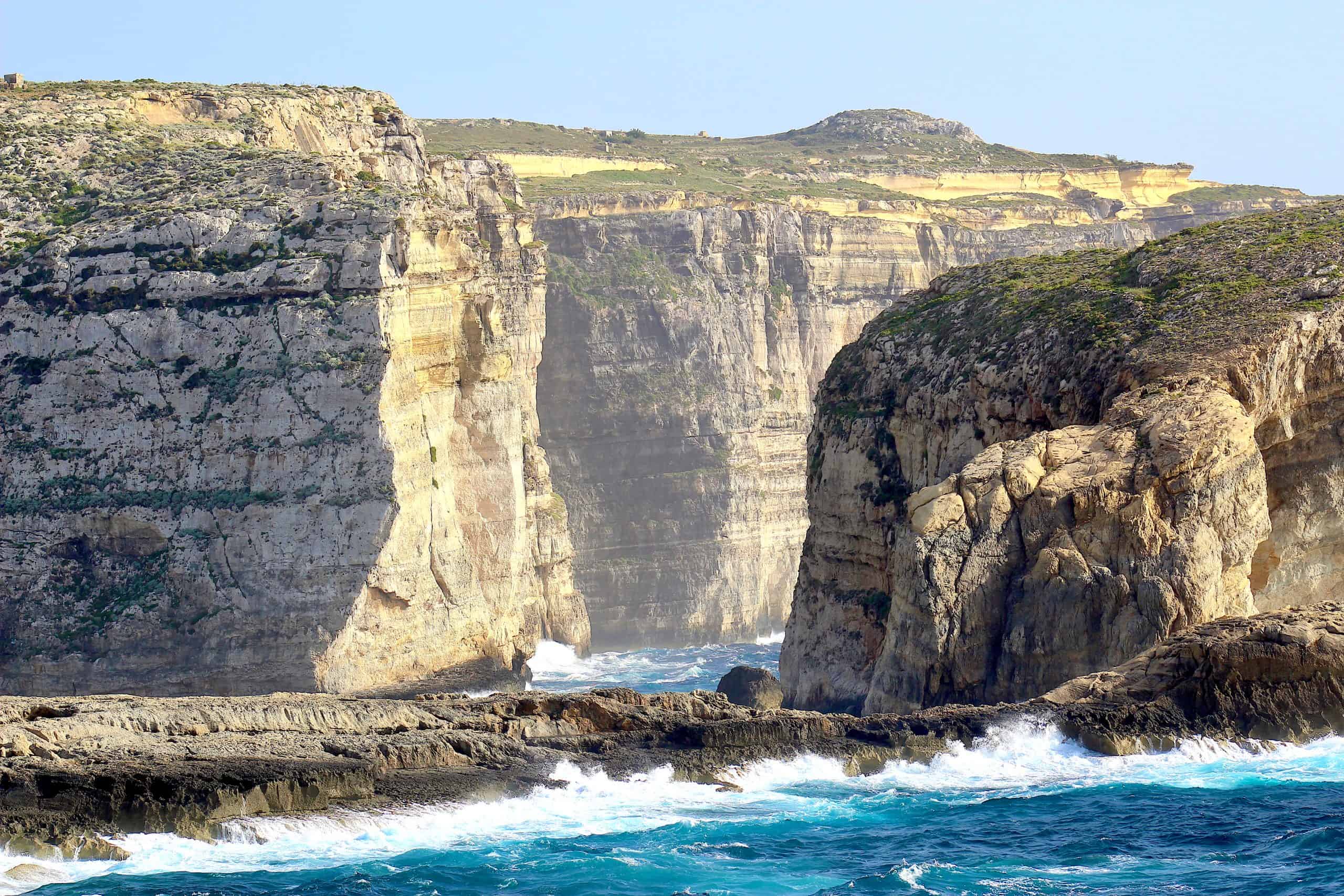 isola di Gozo, scogliere