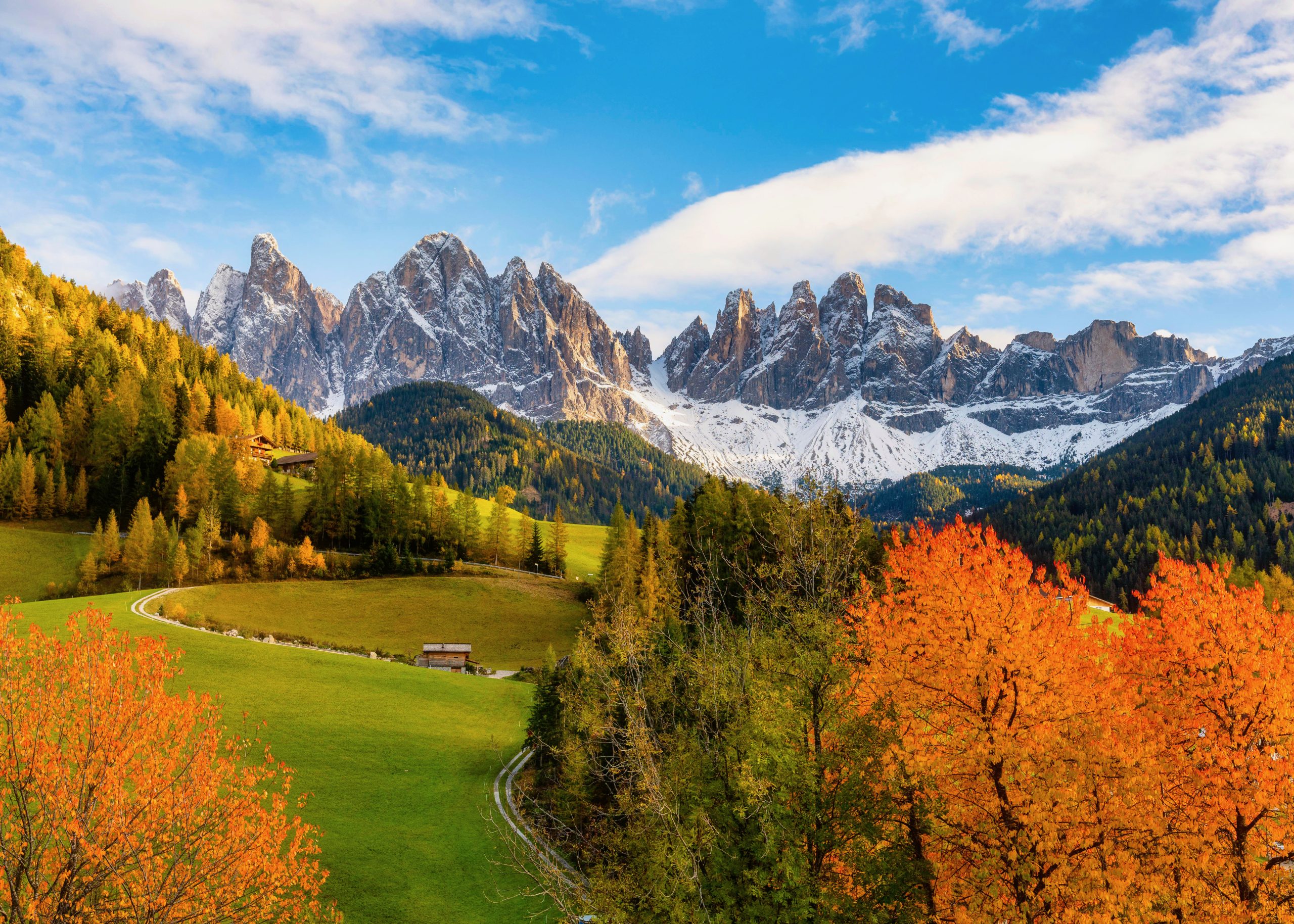 val di funes in autunno