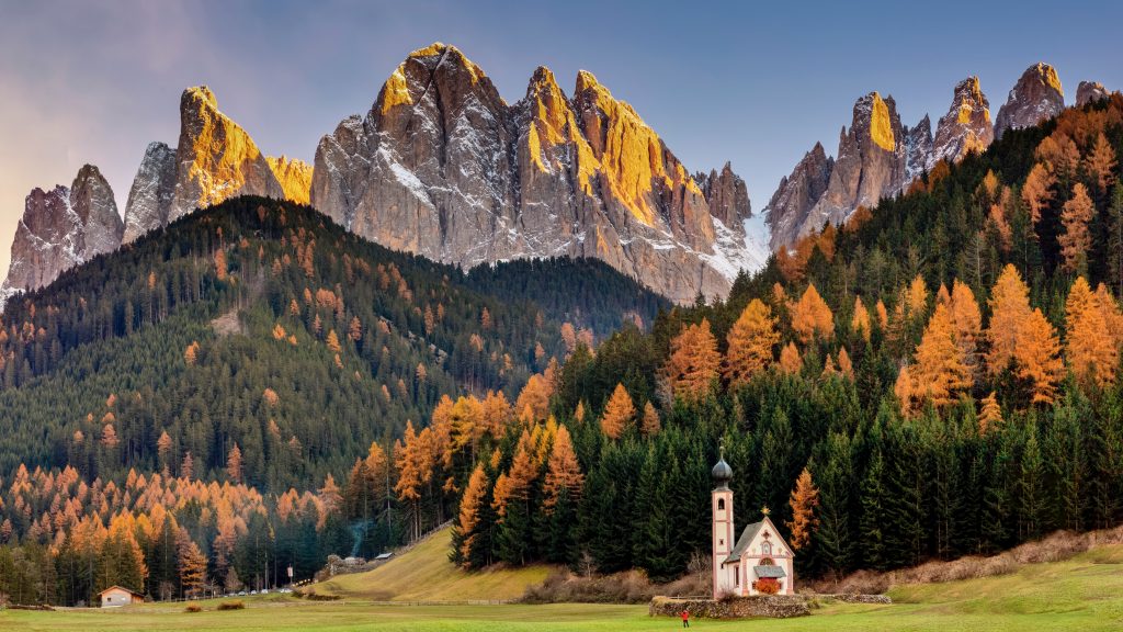 Val di funes chiesa di san giovanni - dolomiti